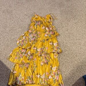 Forever 21 Yellow Floral Kids Dress